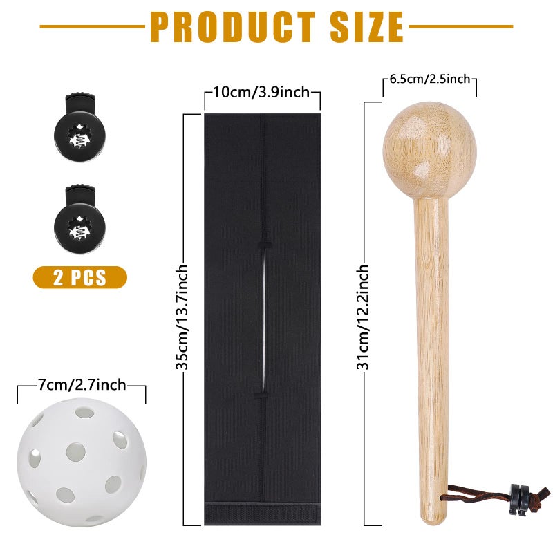Rolitwils Baseball Glove Break-in kit for Men & Adult  One-Piece Structure Baseball Glove Mallet  Baseball Mitts Wooden Shaping Hammer  Softball Glove Wrap Band  Plastic Practice Ball & Glove Locks - Image 4
